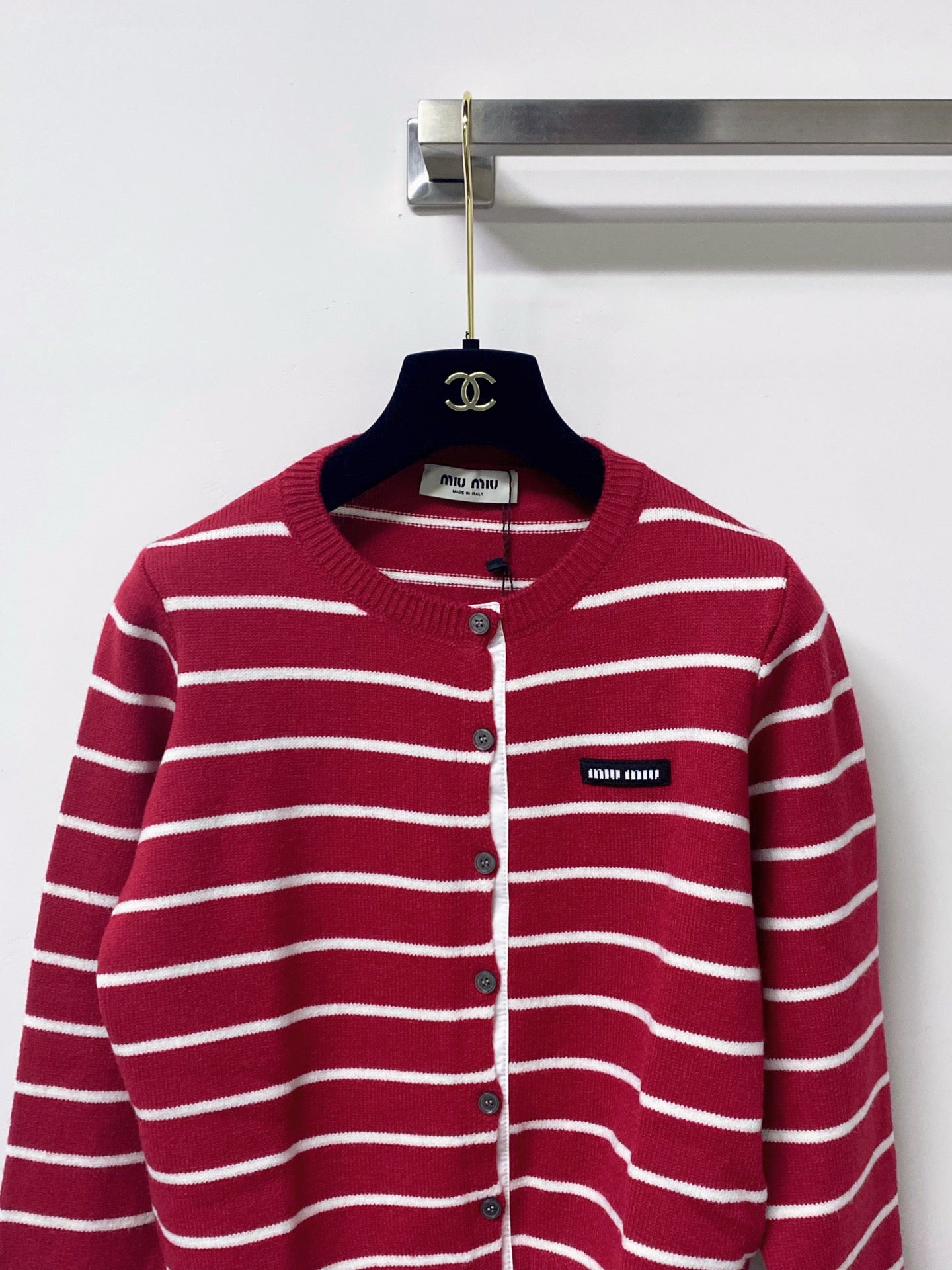 MIUMIU 26S CREWNECK KNIT CARDIGAN 1582