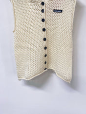 MIUMIU 26S HOODED OPEN-MESH KNIT VEST 1580