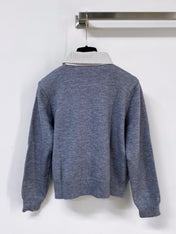 MIUMIU 26S LACE-TRIMMED COLLARED CARDIGAN 1529