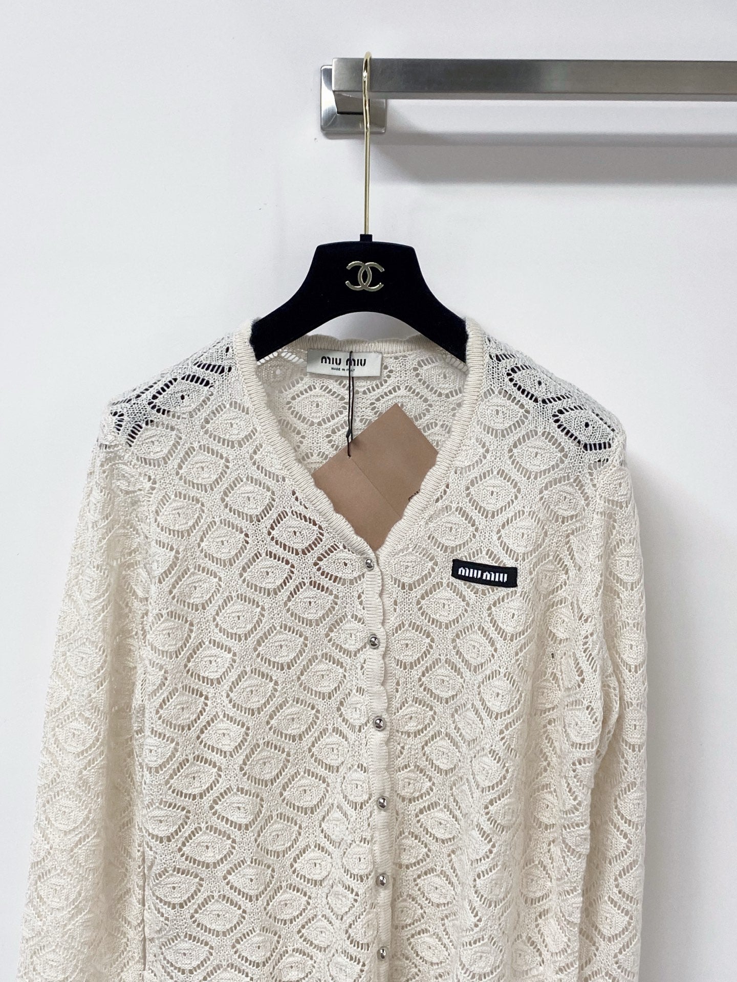 MIUMIU 26S LACE KNIT CARDIGAN 1522
