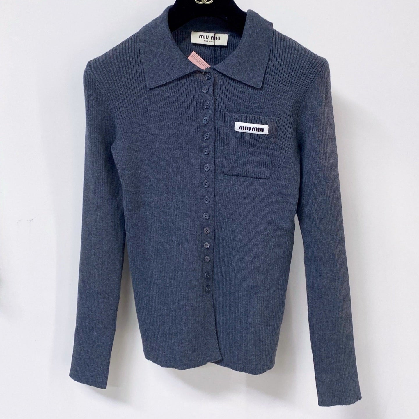 MIUMIU 26S KNIT POLO CARDIGAN 1531