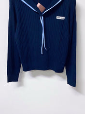 MIUMIU 26S SAILOR COLLAR KNIT CARDIGAN 1488