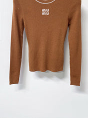 MIUMIU 26S RIBBED KNIT SWEATER 1482