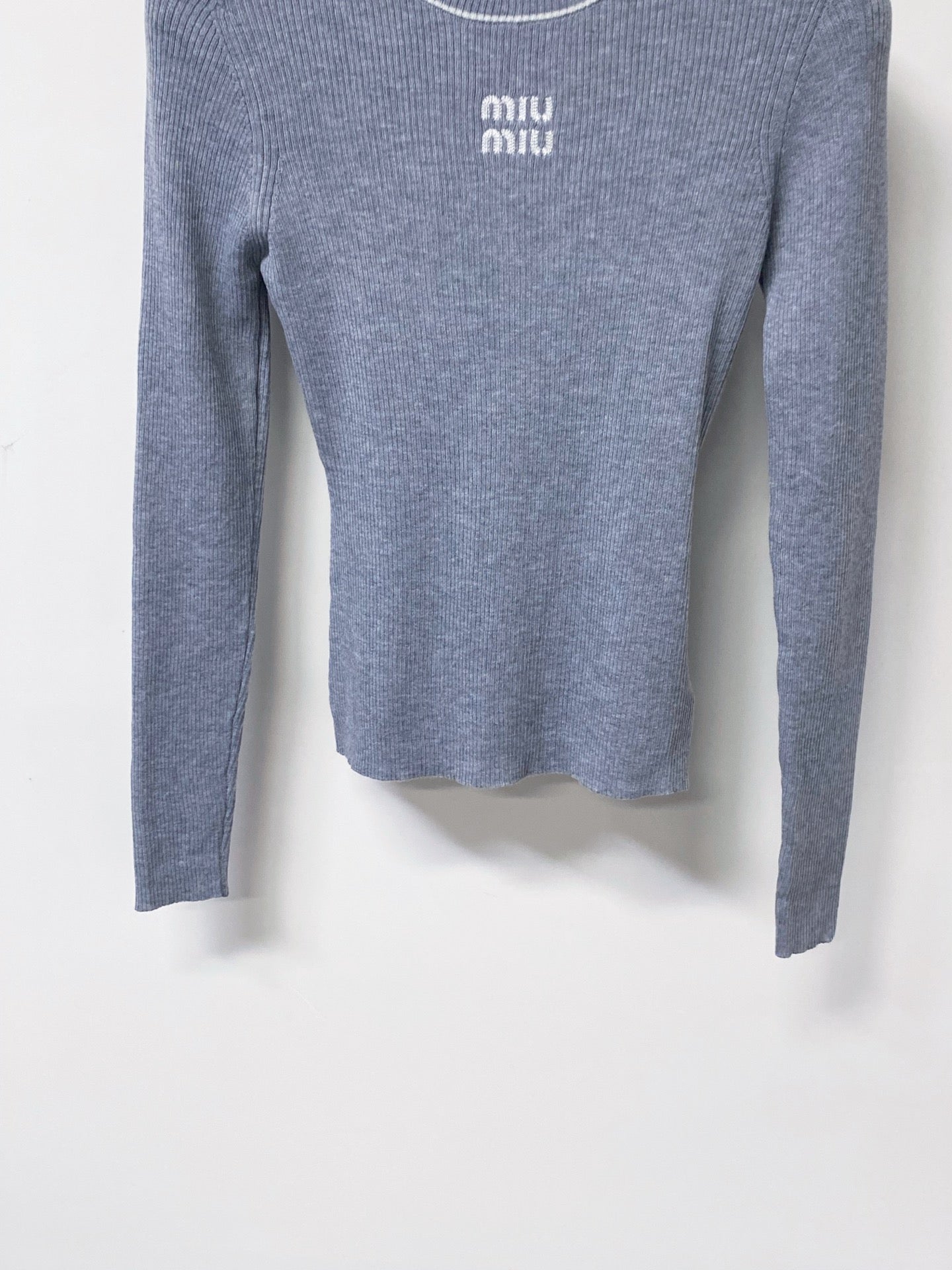 MIUMIU 26S RIBBED KNIT SWEATER 1480