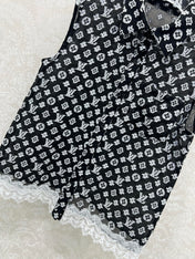 LV SLEEVELESS TOP WITH SCALLOPED LACE HEM 263195