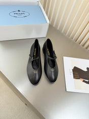 PRADA 26S BALLERINAS IN BLACK SMOOTH CALFSKIN
