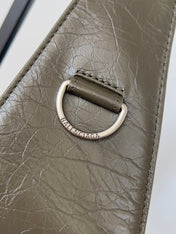 SUPERBUSY SLING BAG 35 IN KHAKI GREEN LAMBSKIN
