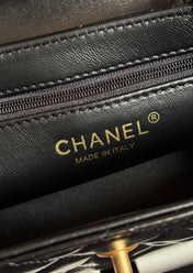 KELLY SHOPPING BAG 19 IN BLACK CALFSKIN GOLD HARDWARE