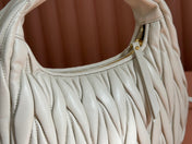 WANDER MATELASSÉ HANDBAG 23 IN WHITE LAMBSKIN