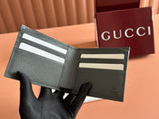 INTERIOR GG BI-FOLD WALLET 11 IN GREY CALFSKIN