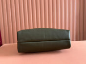 SOFTBIT MAXI SHOULDER BAG 46 IN DARK GREEN GRAINY LAMBSKIN