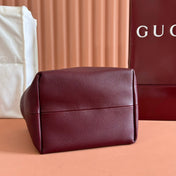 SMALL TOTISSIMA REVERSIBLE TOTE BAG 21 IN ROSSO ANCORA RED CALFSKIN BROWN BEIGE GG CANVAS