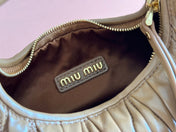 WANDER MATELASSÉ NAPPA MINI BAG 18 IN DARK BROWN LAMBSKIN