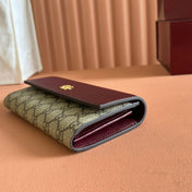 GG MARMONT BAG 19 EBONY AND DARK RED CALFSKIN ON CHAIN