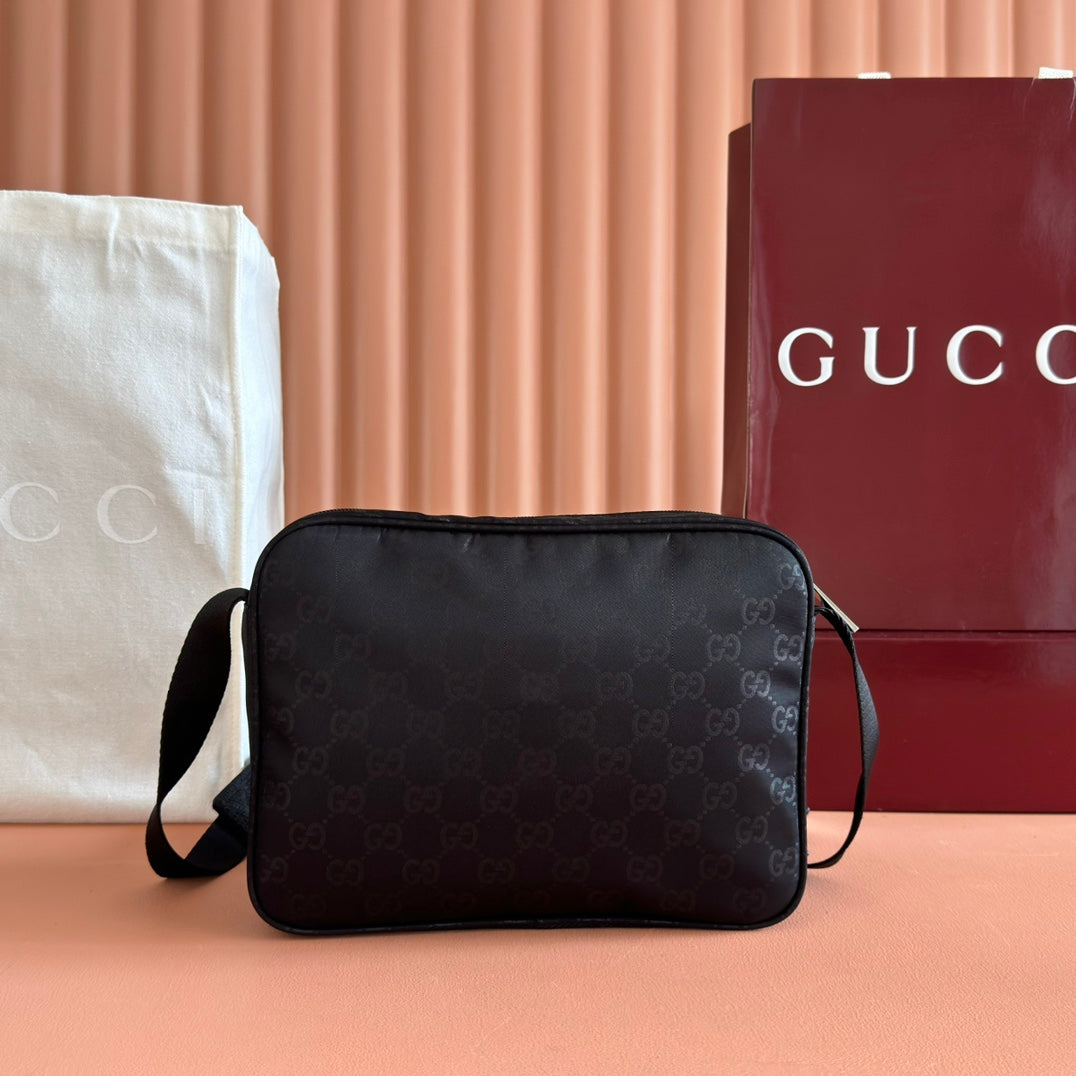 GUCCI NEXUS SMALL CROSSBODY BAG 37 IN BLACK NYLON