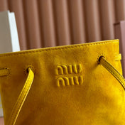 MINI TOTE BAG 17 MUSTARD YELLOW IN NAPPA CALFSKIN