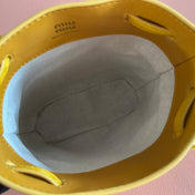 MINI TOTE BAG 17 MUSTARD YELLOW IN NAPPA CALFSKIN