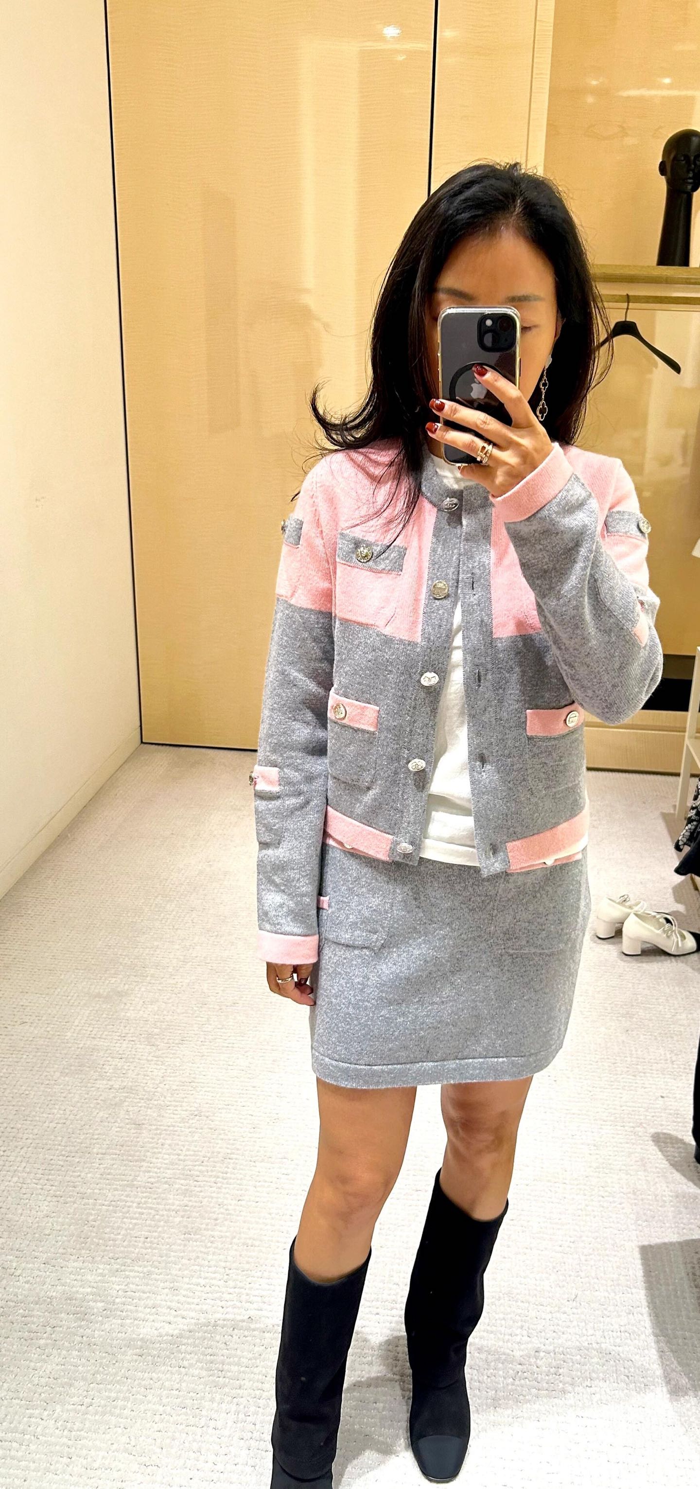 CHANEL CARDIGAN AND SKIRT SET STYLE 57
