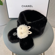 SCARF IN BLACK RABBIT FUR 397450