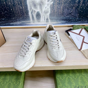 GG COUPLE TRAINER WHITE CALFSKIN WITH ICON 25
