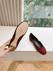 SL GEMMA BALLET FLAT GARNET FUR