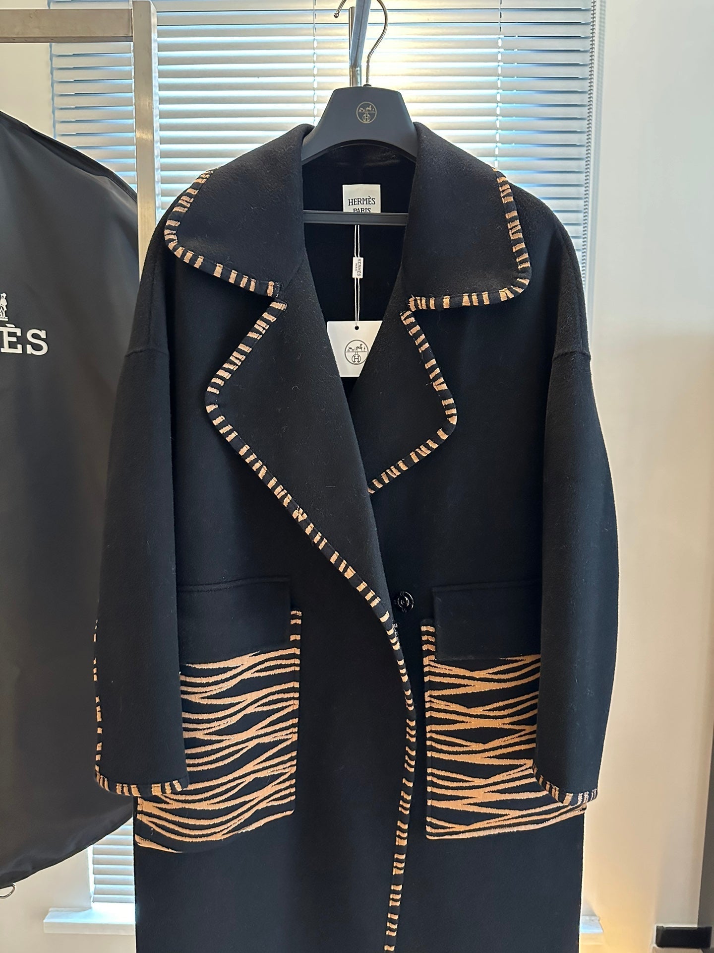 HERMES 25S DESIGNER CASHMERE COAT 180