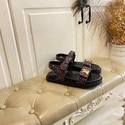 LV 26S SANDALS IN DARK PURPLE CANVAS