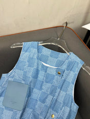 LV TANK DRESS BLUE 25S IN POLYESTER 266630