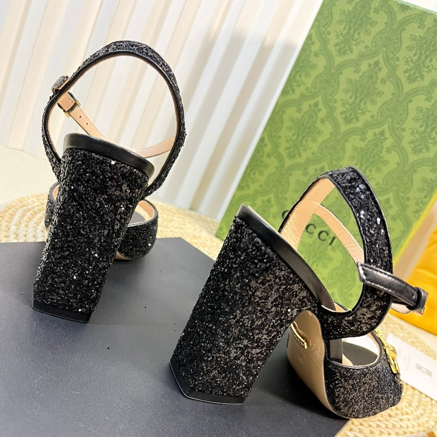 GG Women Sandal High Heels Black