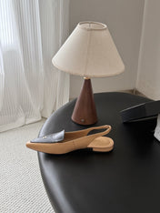 CHANEL 26S SLINGBACK FLAT IN BLACK AND BEIGE CALFSKIN