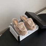 CHANEL 26S MULES IN BEIGE SHEARLING LINING