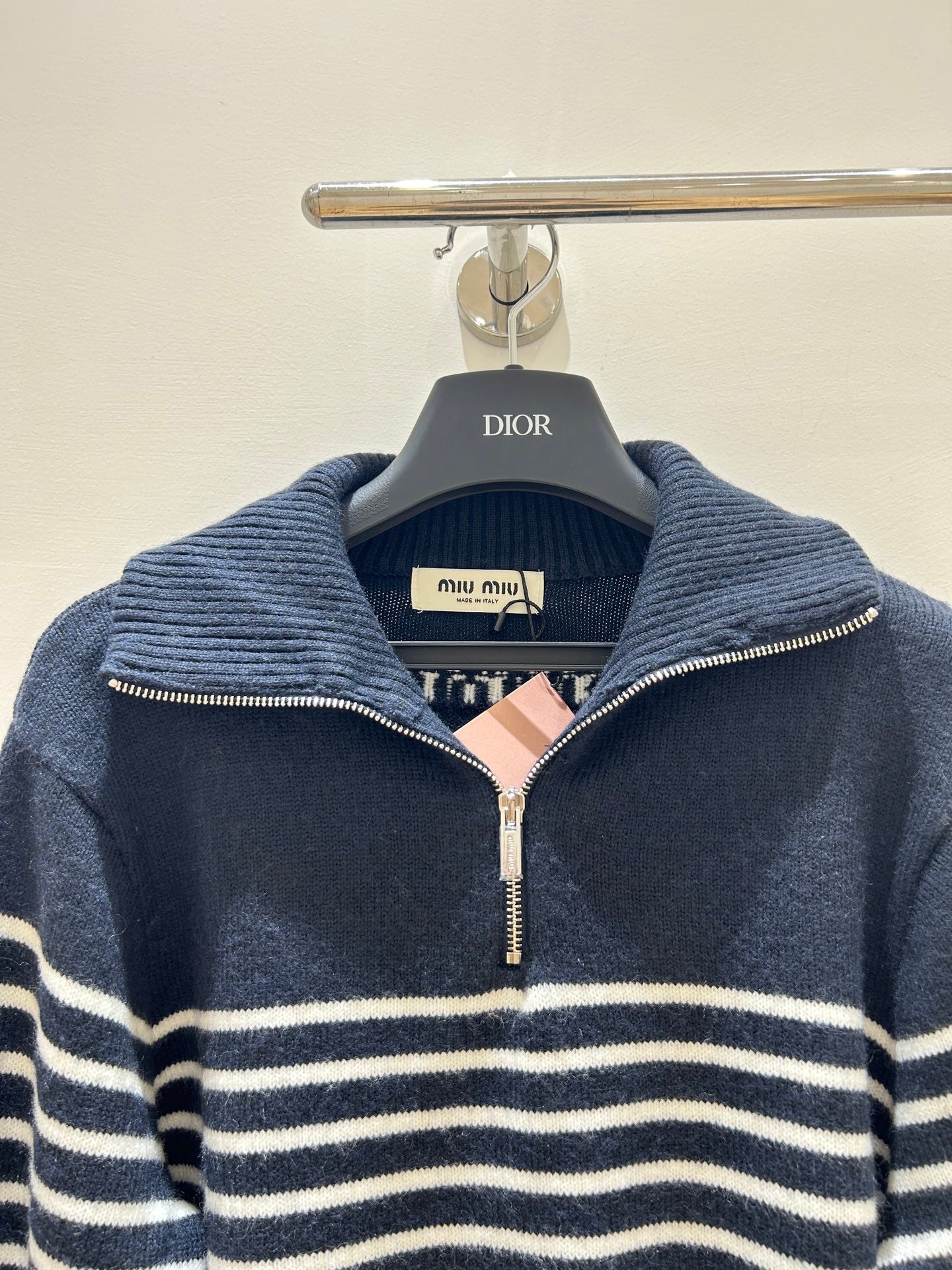 MIUMIU 26S HALF-ZIP SWEATER 1598