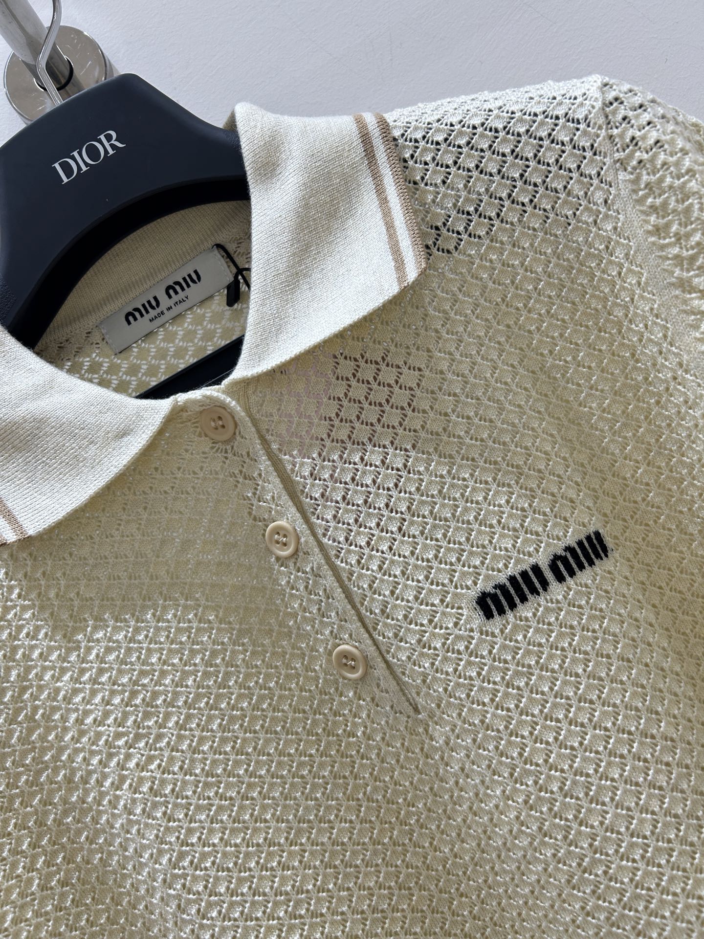MIUMIU 26S SHORT-SLEEVE POLO SHIRT 1550