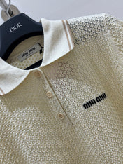 MIUMIU 26S SHORT-SLEEVE POLO SHIRT 1550
