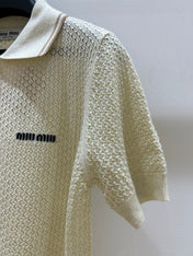 MIUMIU 26S SHORT-SLEEVE POLO SHIRT 1550