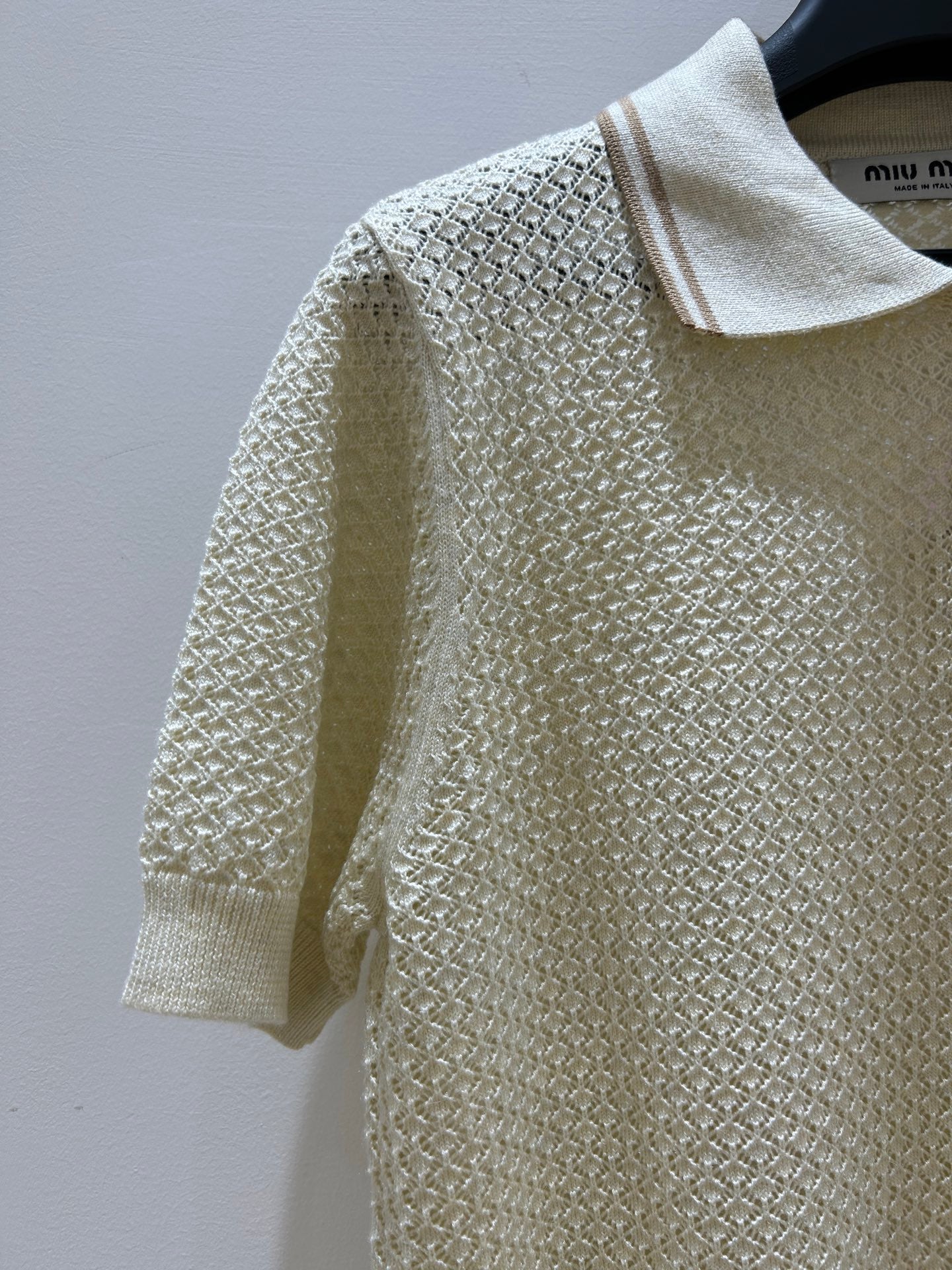 MIUMIU 26S SHORT-SLEEVE POLO SHIRT 1550