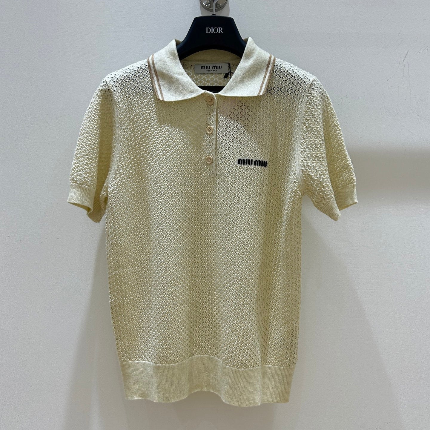MIUMIU 26S SHORT-SLEEVE POLO SHIRT 1550