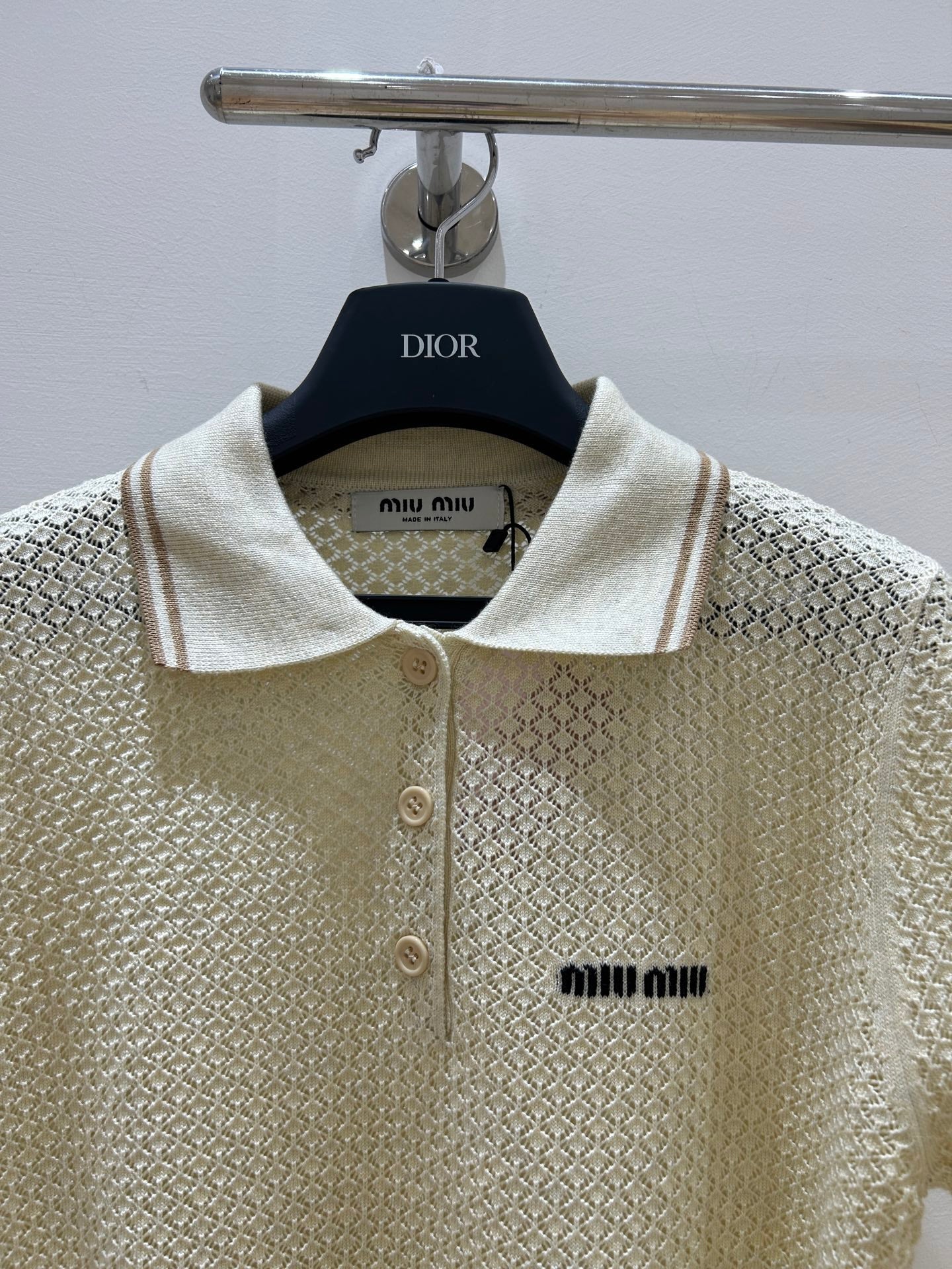 MIUMIU 26S SHORT-SLEEVE POLO SHIRT 1550