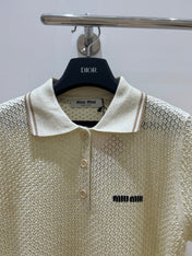 MIUMIU 26S SHORT-SLEEVE POLO SHIRT 1550
