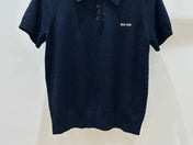 MIUMIU 26S SHORT-SLEEVE KNIT POLO SHIRT 1548