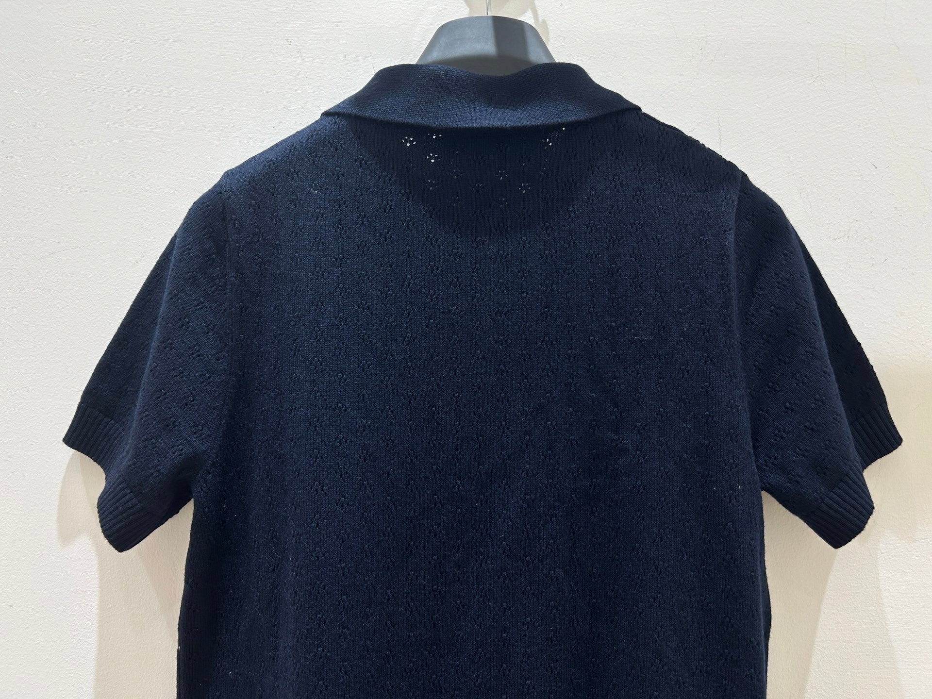 MIUMIU 26S SHORT-SLEEVE KNIT POLO SHIRT 1548