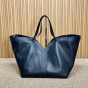 Y TOTE BAG 39 IN BLACK CALFSKIN