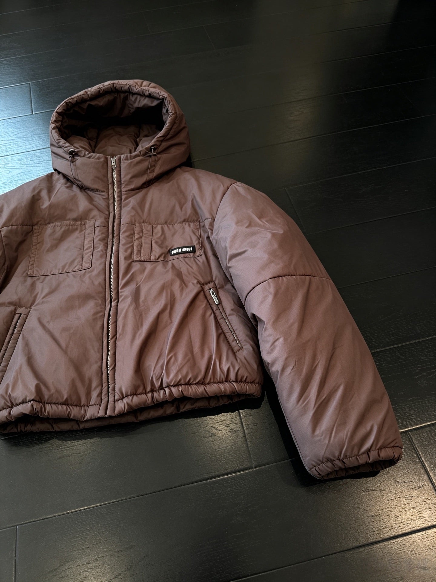 MIUMIU 26S HOODED PUFFER JACKET 1558