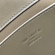 VOLTAIRE IN BOX 21 IN CARAMEL BROWN CALFSKIN GOLD LOGO