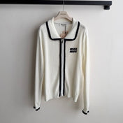 MIUMIU 26S ZIP-UP KNIT CARDIGAN 1592