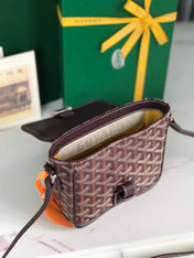 GRAND BLEU 16 IN WINE RED GOYARDINE CANVAS AND LAMBSKIN