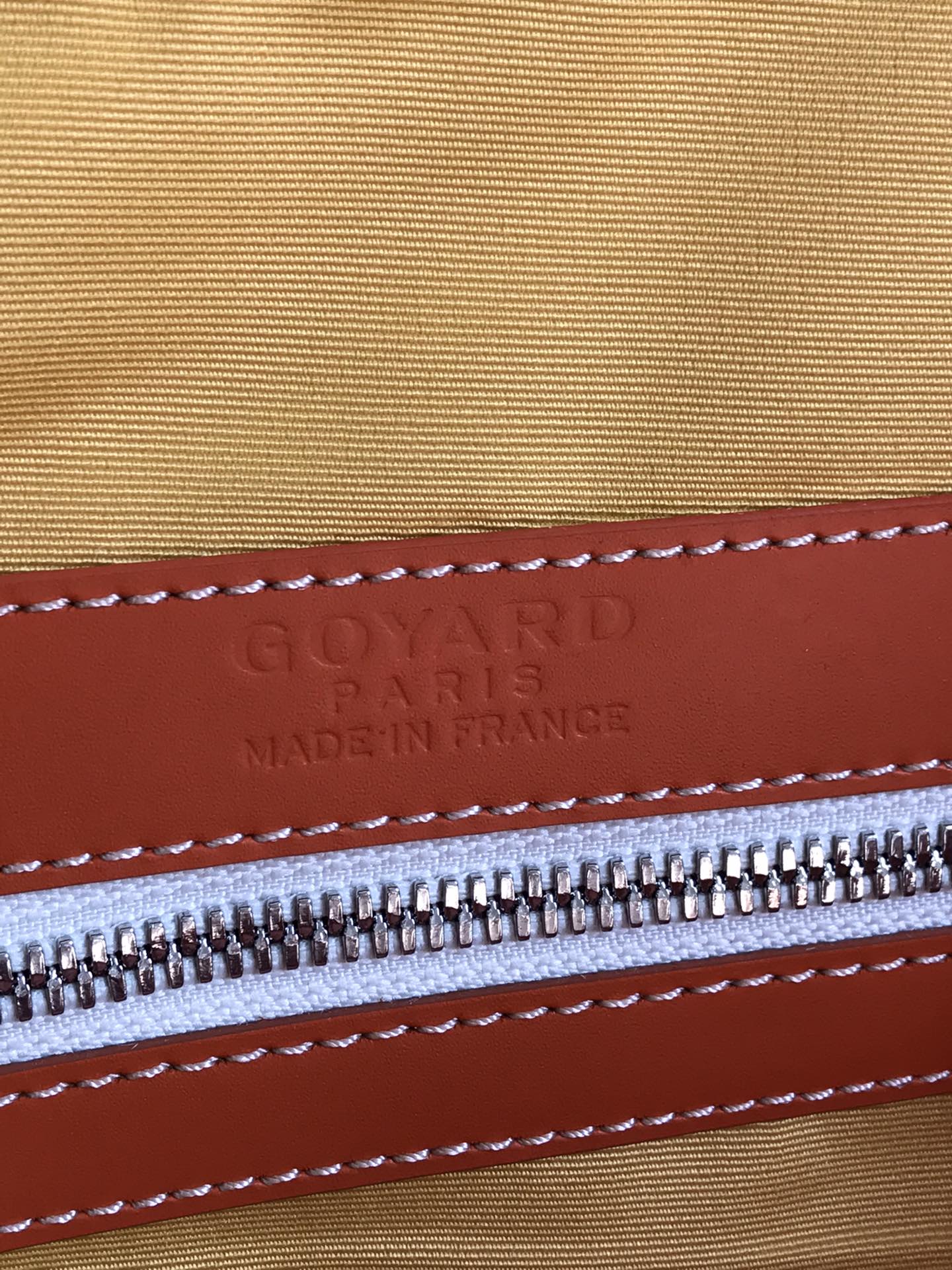 BOSTON 50 BAG IN ORANGE GOYARDINE CANVAS AND CALFSKIN TRIM