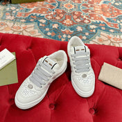 GUCCI 26S SCREENER SNEAKER IN WHITE CALFSKIN