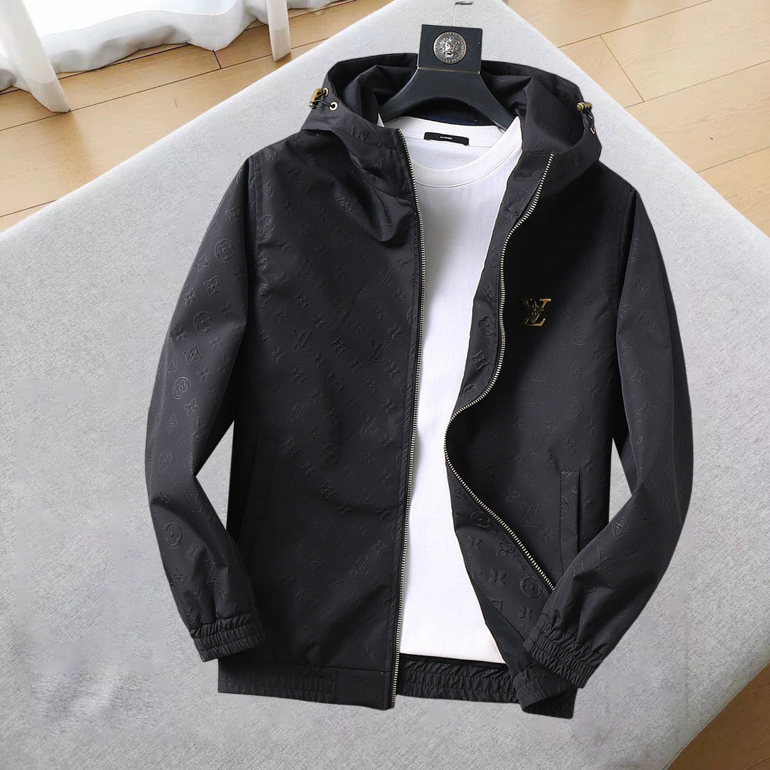 LV HOODED JACKET BLACK 239058