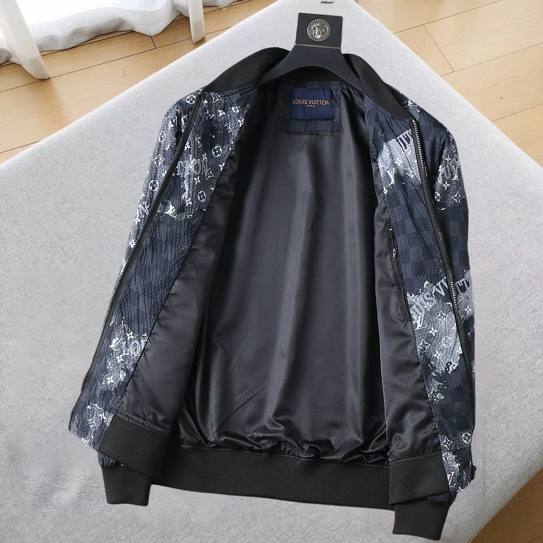 LV NAVY BLUE MONOGRAM AND DAMIER JACKET 239046